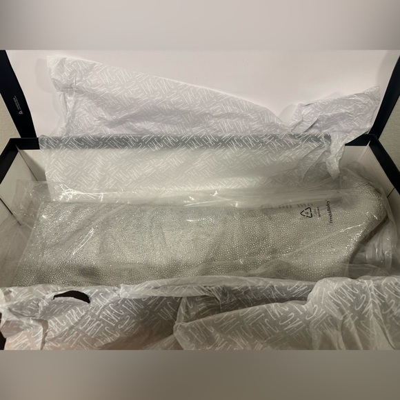 I.N.C. International Concepts Saveria Over The Knee Boots size 7.5M silver bling - Picture 14 of 15